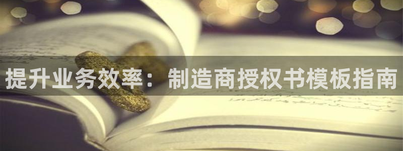 彩神vⅲ下载安装：提升业务效率：制造商授权书模板指南