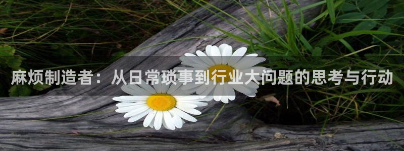 彩神争霸平台：麻烦制造者：从日常琐事到行业大问题的思考与行动